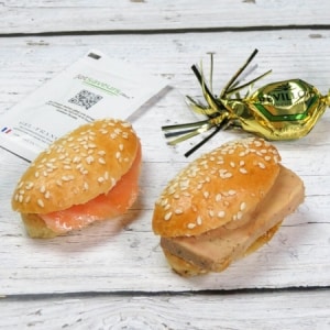 Navettes foie-gras saumon fumé